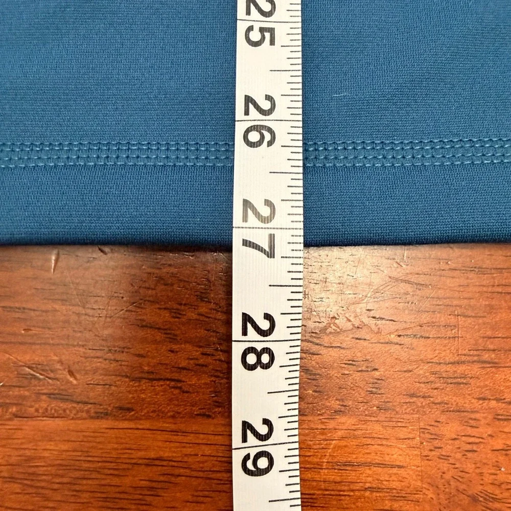 The North Face Quarter Zip Pullover Mens M/M Blue Rainbow Logo Performance Shirt